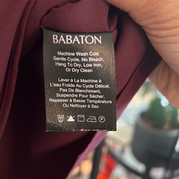 Dark purple tank with black lace detailing, babaton, xs - Picture 4 of 6